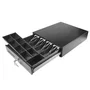 Premier M41 HQ-B Cajón Portamonedas Manual 41x41 Negro con 4 Compartimentos Ajustables, 8 Gavetas de Monedas y Ranura para Billetes